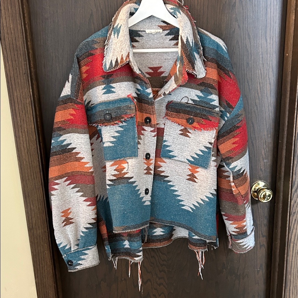 La Miel Multicolor Aztec Jacket